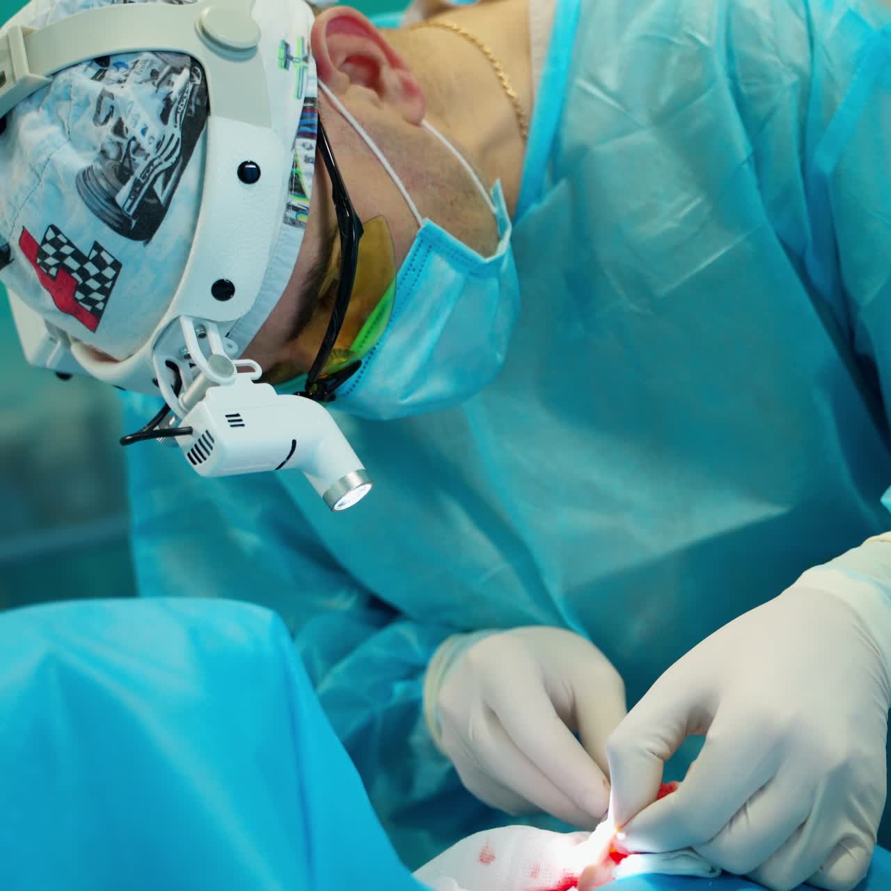 Portrait of surgeon at work