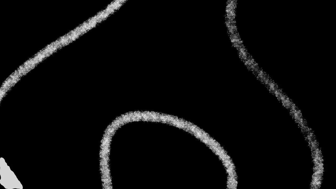 Abstract White Hand-Drawn Lines and Shapes Animation on Black Background