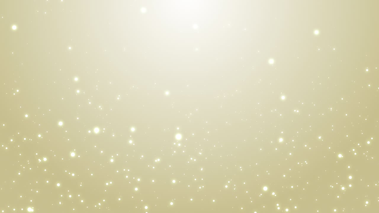 material de video de fondo dorado con partículas de brillo en ascenso que se pueden reproducir en un bucle. resolución 4k.