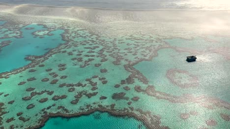 aerial 4k of great barrier reef in queensland, australia in december 2022