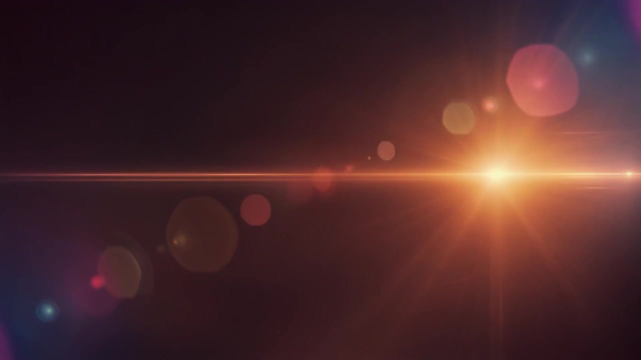Effetto di transizione cinematografico con bagliore di luce dorata