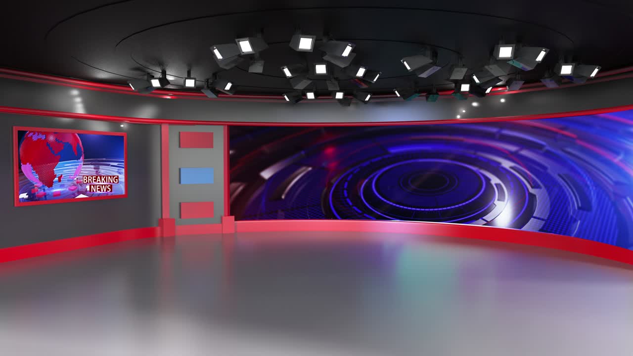 3D virtuální televizní studio – zpravodajská smyčka