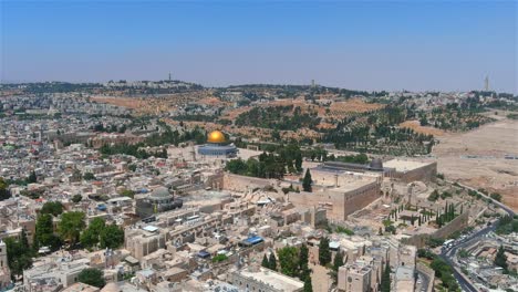 ciudad antigua de jerusalén en la vista aérea de verano, 2022