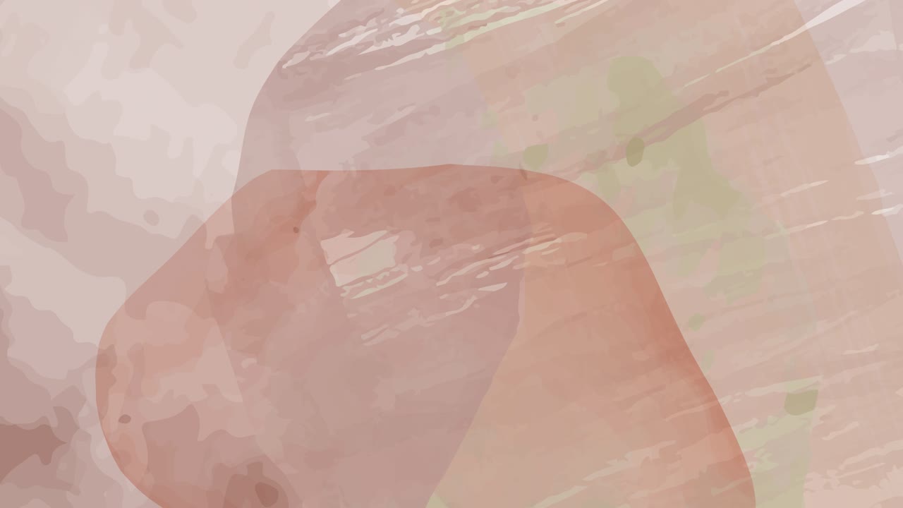 애니메이션 페인팅, 페인트 스테인, 블로트, 손으로 칠한 수채화 스테인의 추상적인 미니멀리즘 작곡과 함께 원활한 루프 패턴, 당신의 디자인을위한 밝은 배경에 4k 그래픽 모션