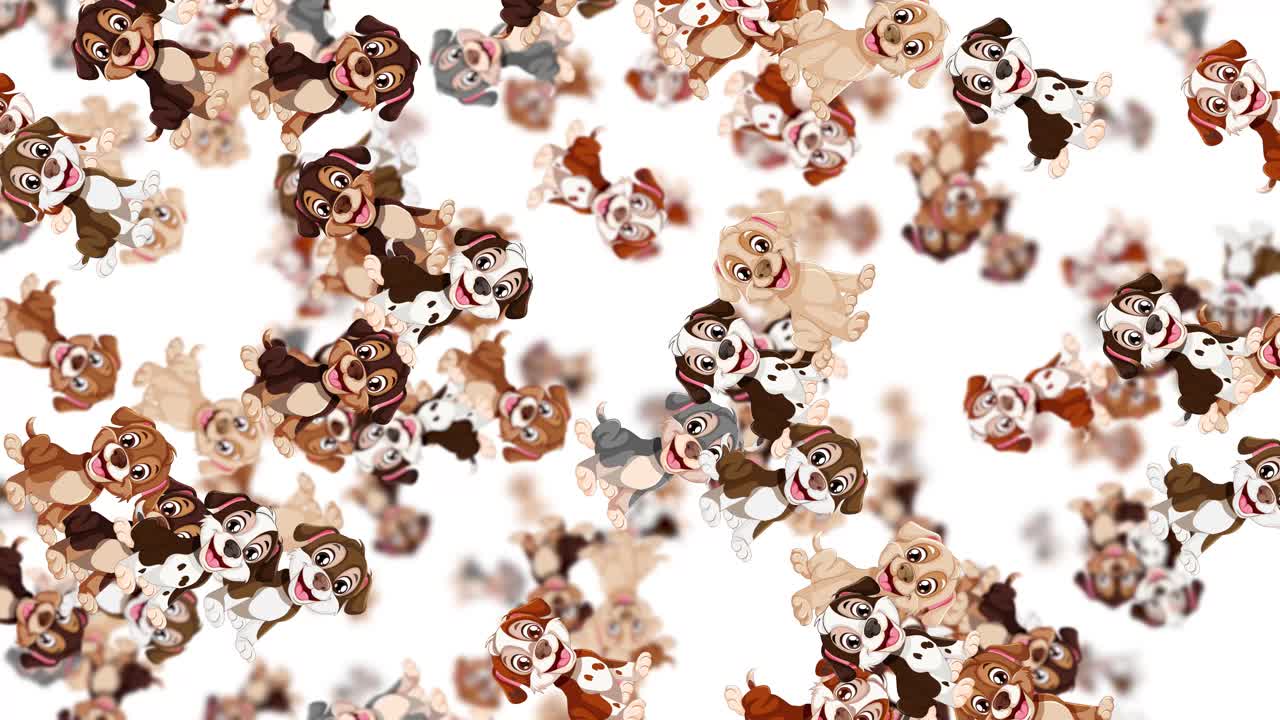 장난스러운 애니메이션에서 떨어지는 만화 개