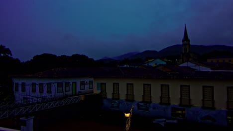 El-Lapso-De-Tiempo-Del-Amanecer-De-La-Primera-Capital-Del-Estado-De-Goias-Es-Un-Sitio-De-La-Unesco-También-Conocido-Como-Vila-Boa-De-Goiás-Ubicado-En-El-Centro-De-Brasil-En-La-Sabana