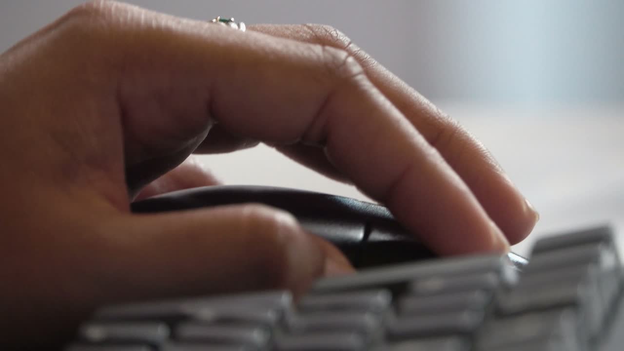 Close up of Indian Woman Hand on Mouse