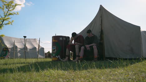 roman soldiers at camp