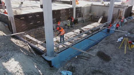 construction site with workers