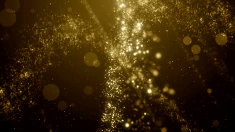partículas de oro brillo bokeh premio polvo abstracto bucle de fondo