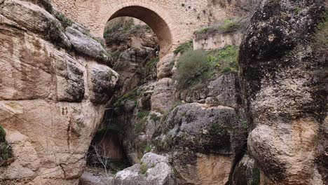 view along the tajo gorge in ronda