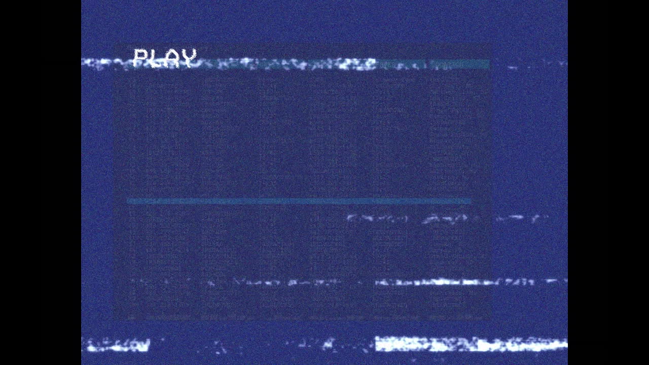 Animation of data processing over play screen on blue background