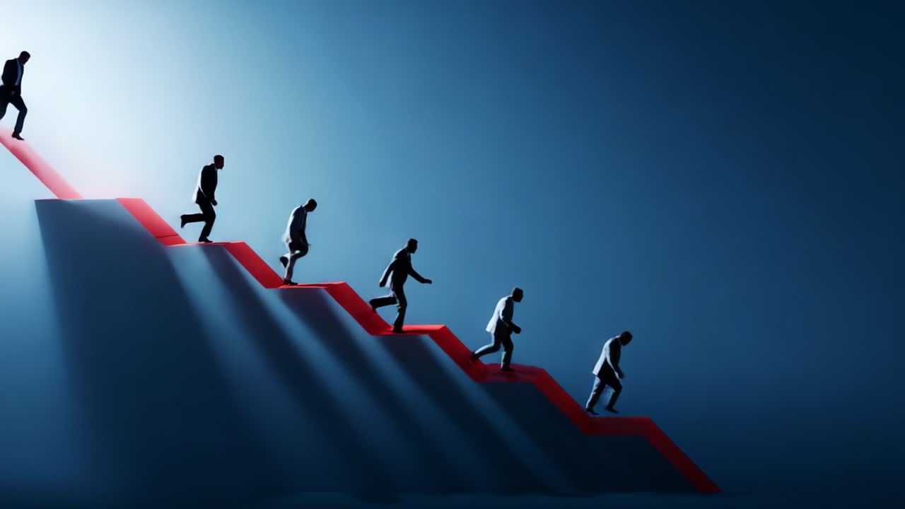 A Dynamic Journey Through Progression and Motion: Capturing the Essence of Movement along a Descending Pathway Depicting Steps and Challenges in a Unique Visual Representation