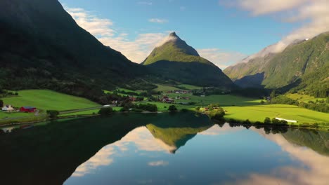 aerial footage beautiful nature norway