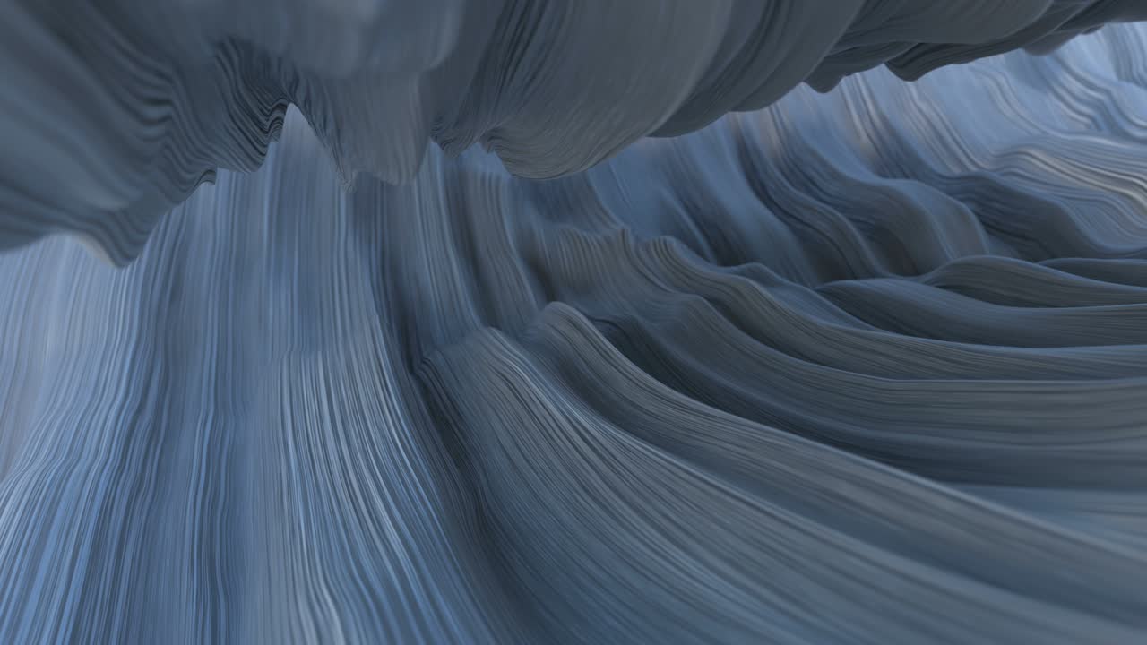 Abstract fluid shape. 3D render seamless loop animation