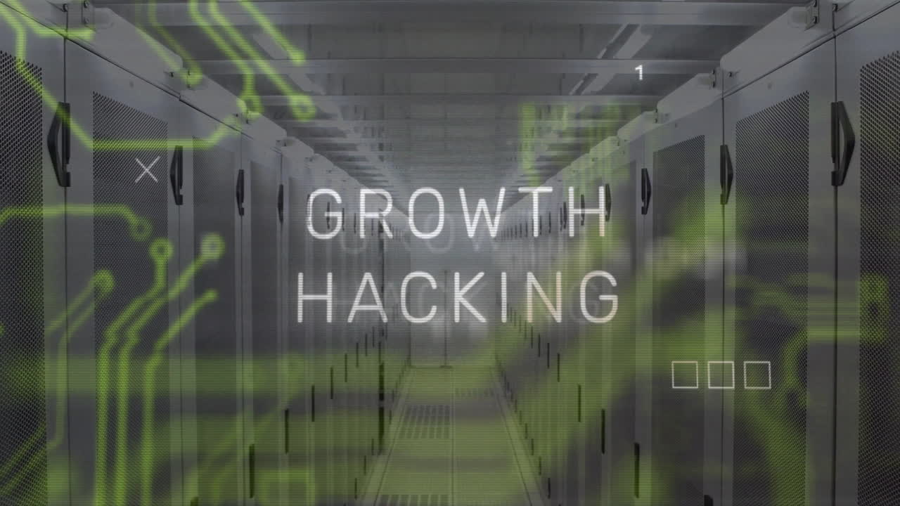 데이터 처리 및 서버 을 통해 성장 해킹 텍스트의 애니메이션