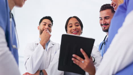 Healthcare,-tablet-and-team-of-doctors