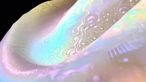 iridescent pearlescent abstract fluid with pastel shimmer