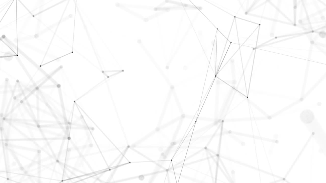 Plexus fantasy abstract technology. Abstract geometric background with moving lines, dots and triangles. Science. Medicine and technology. Loop animations