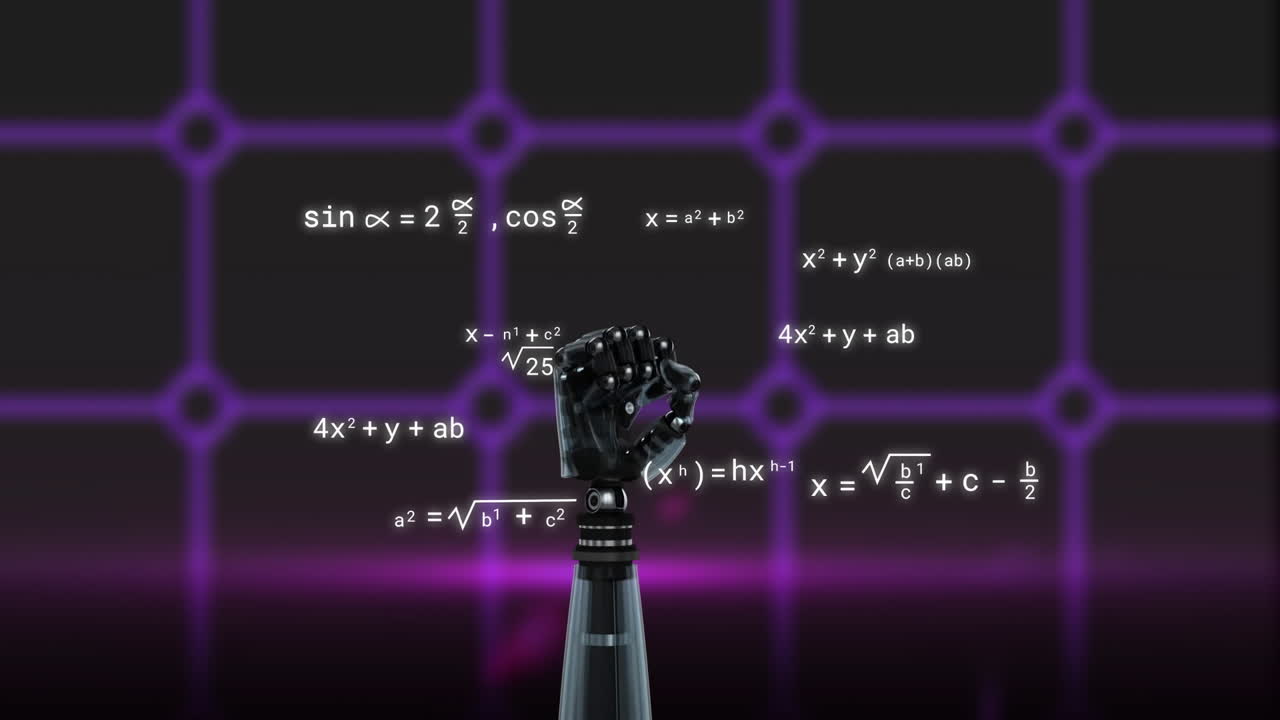 Animation of scientific data processing over robot's arm