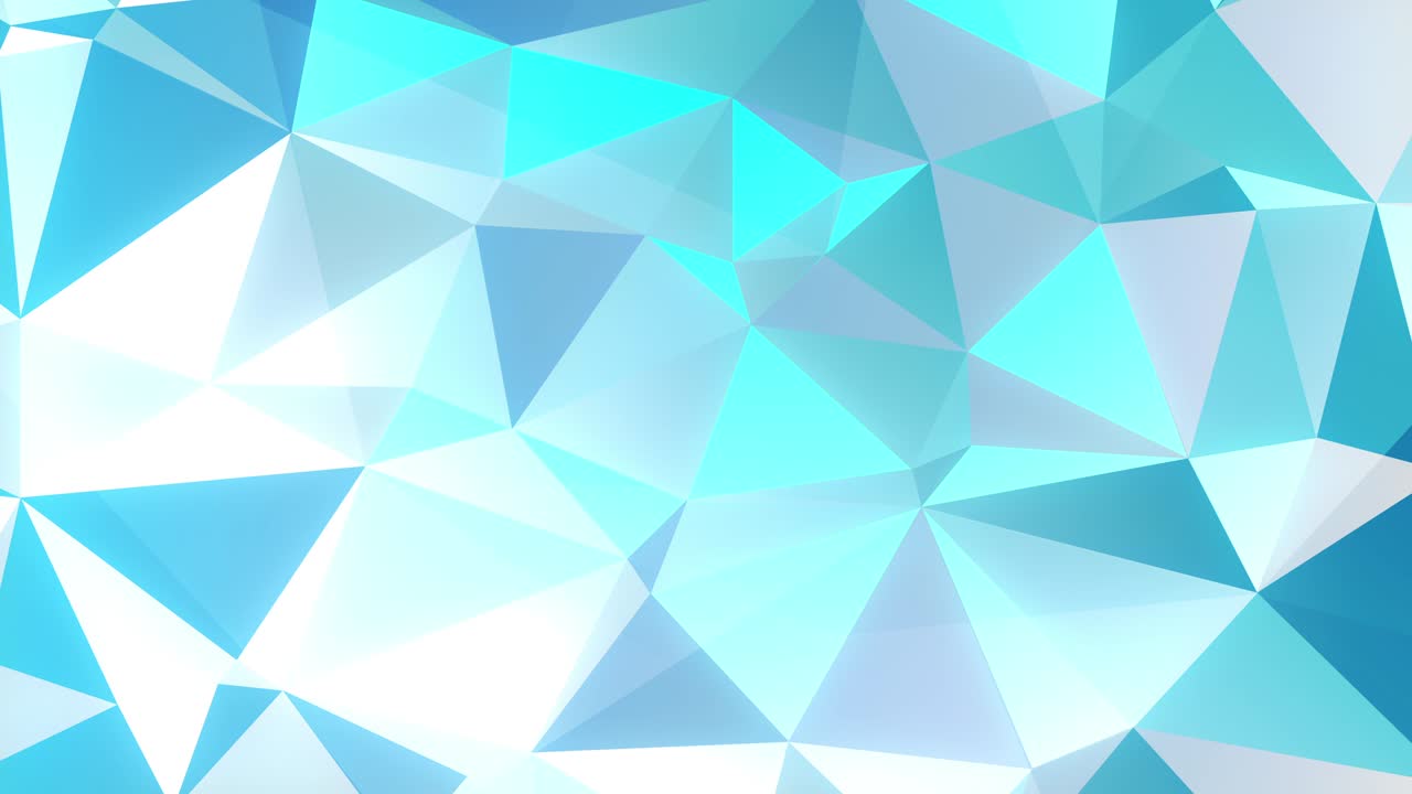 Animated Blue Ice Triangle Fractal Backdrop
