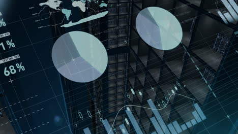 Animación-De-Procesamiento-De-Datos-Y-Diagramas-Sobre-El-Mapa-Mundial-Y-La-Sala-De-Servidores.