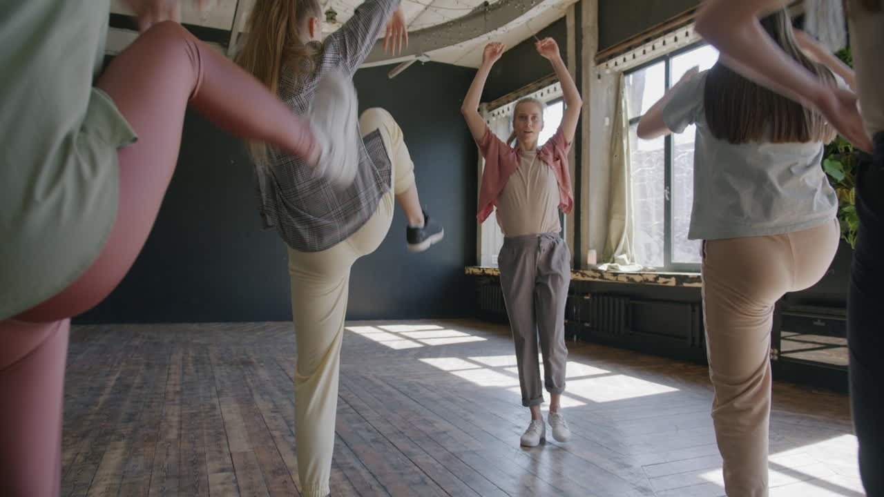 clase de baile en un estudio
