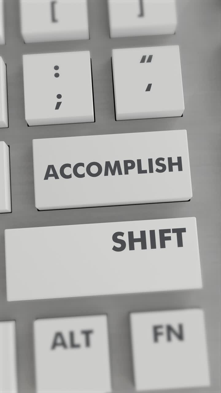 ACCOMPLISH BUTTON PRESSING ON KEYBOARD Vertical Video