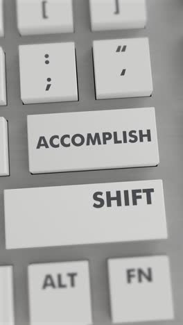 lograr la presión de botones en el teclado vídeo vertical