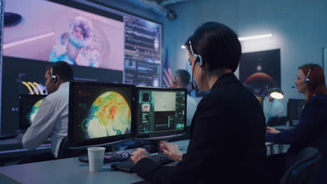 space mission control room