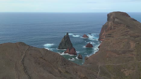 4K-Drone-Footage-in-Miradouro-de-São-Lourenço---Ilha-da-Madeira---Portugal