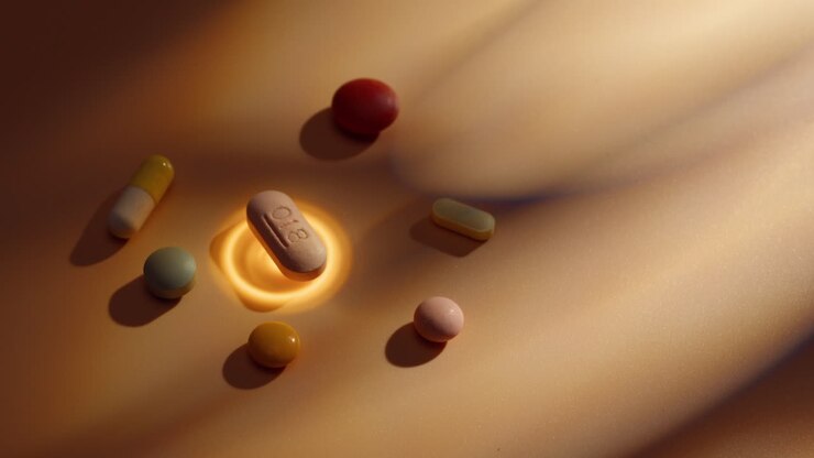 Assortment of colorful pills and capsules