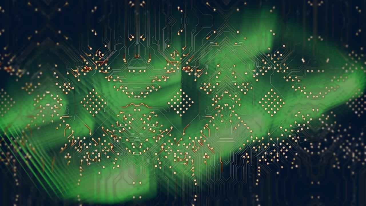 анимация процессорного сокета на темном фоне