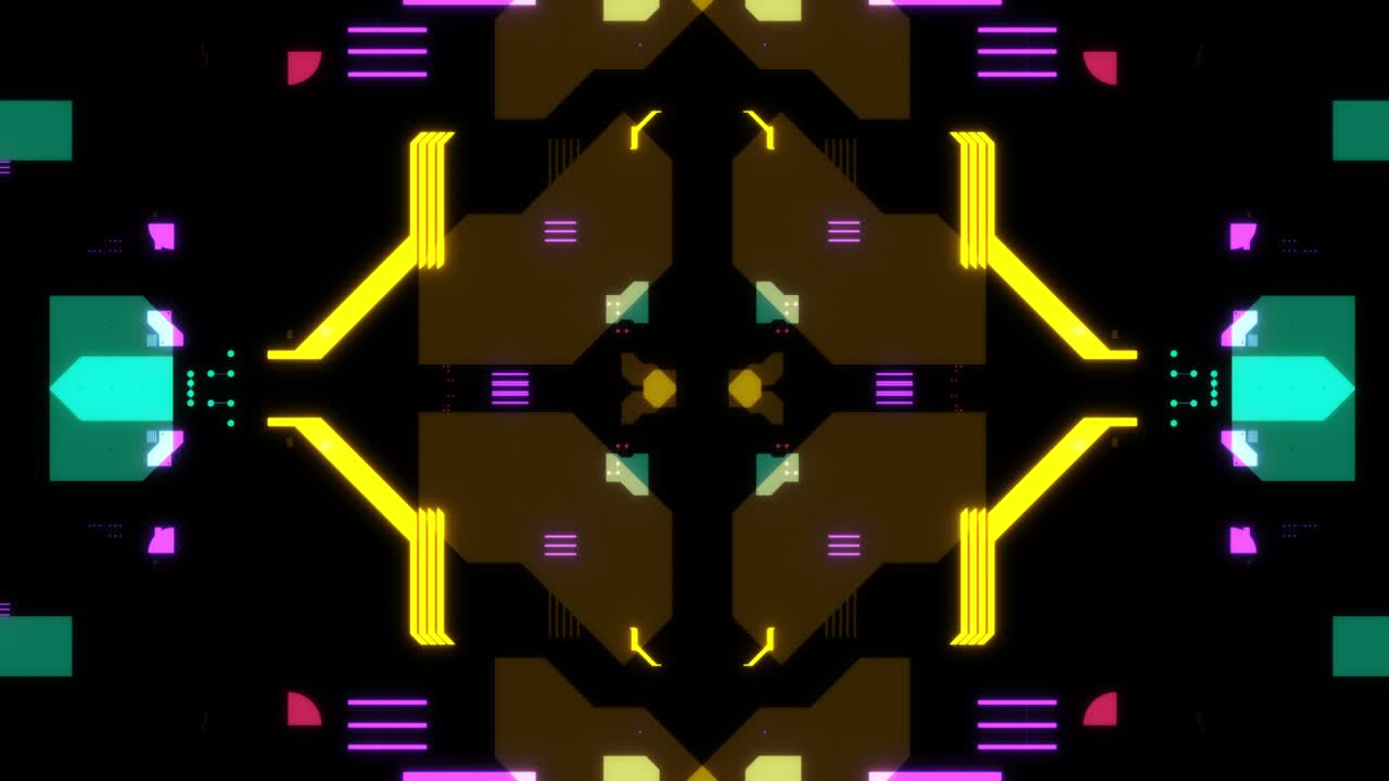 Looping Video Background Of Colorful Animated Patterns