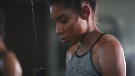 4k video footage of young working out at the gym