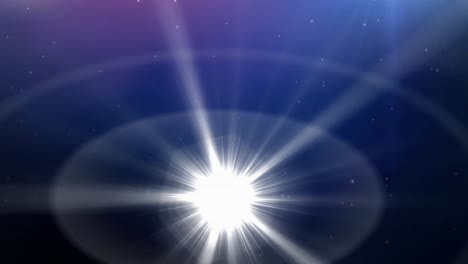 animación de estrellas brillantes en rastros de luz azul y púrpura en el universo