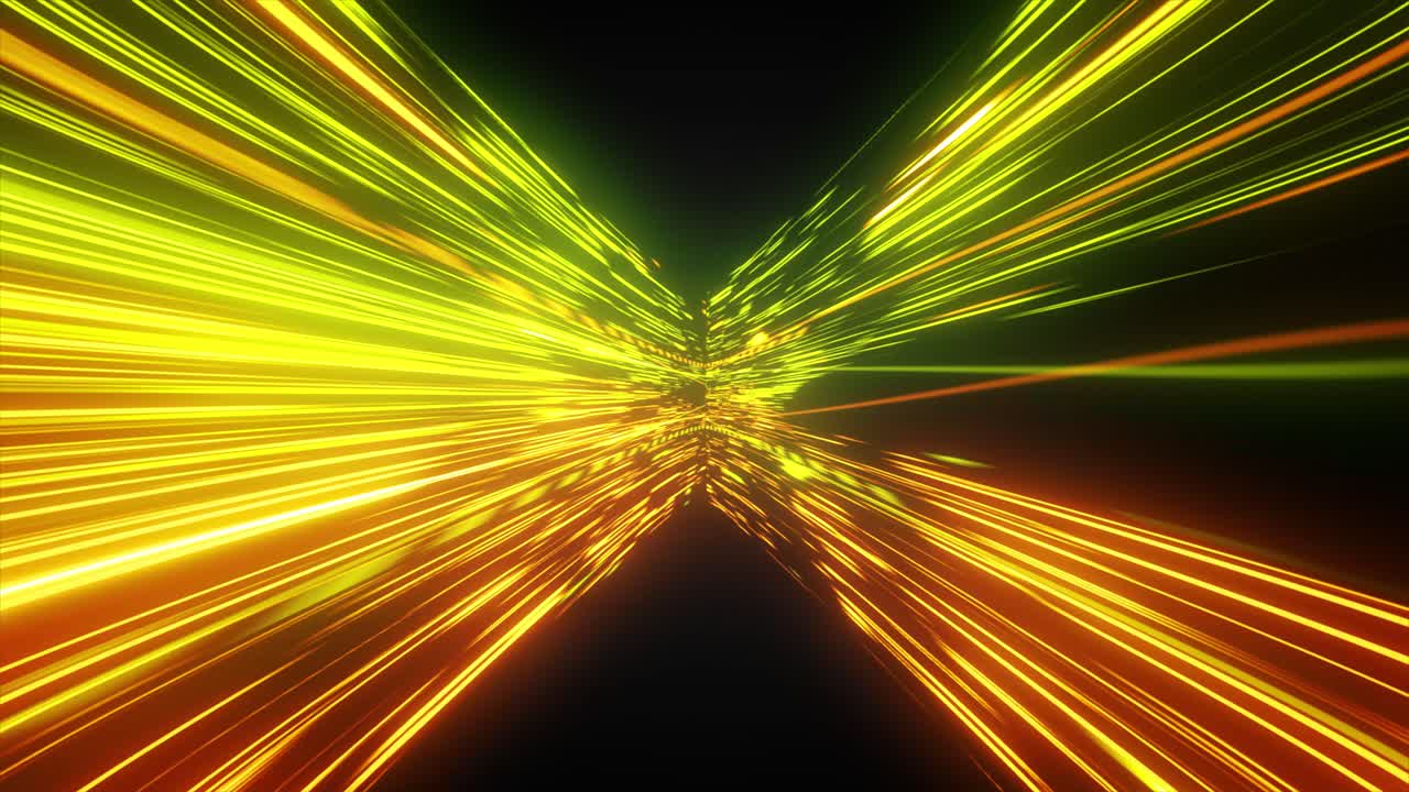 우주를 가로질러 빠르게 달리는 반이는 스타게이트의 가상 애니메이션