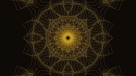 Sacred-Geometry,-Orange-Star-Patterns,-Seamless-VJ-Loop