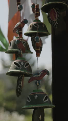 decorative wind chimes with bird motifs