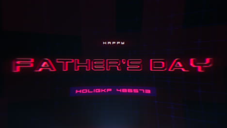 fathers day on computer screen with glitch effect