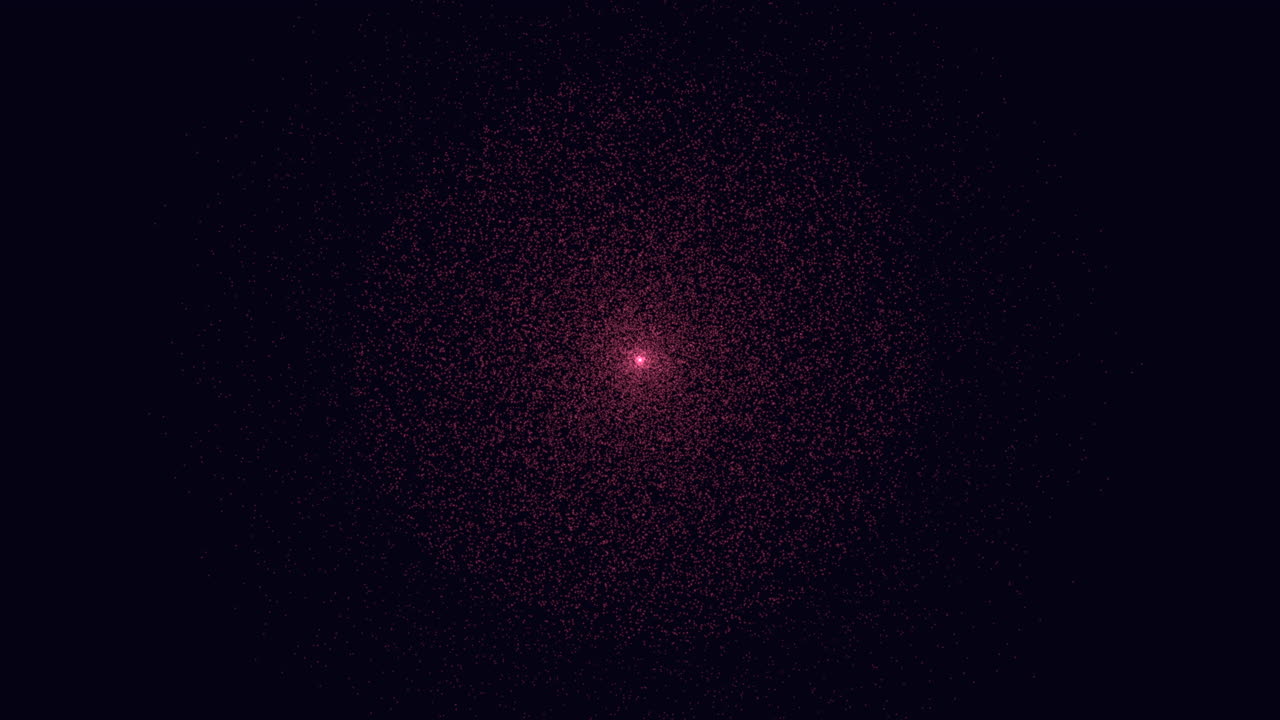 신비로운 빛나는 보라색 점이 어두운 배경을 비추고 있습니다.