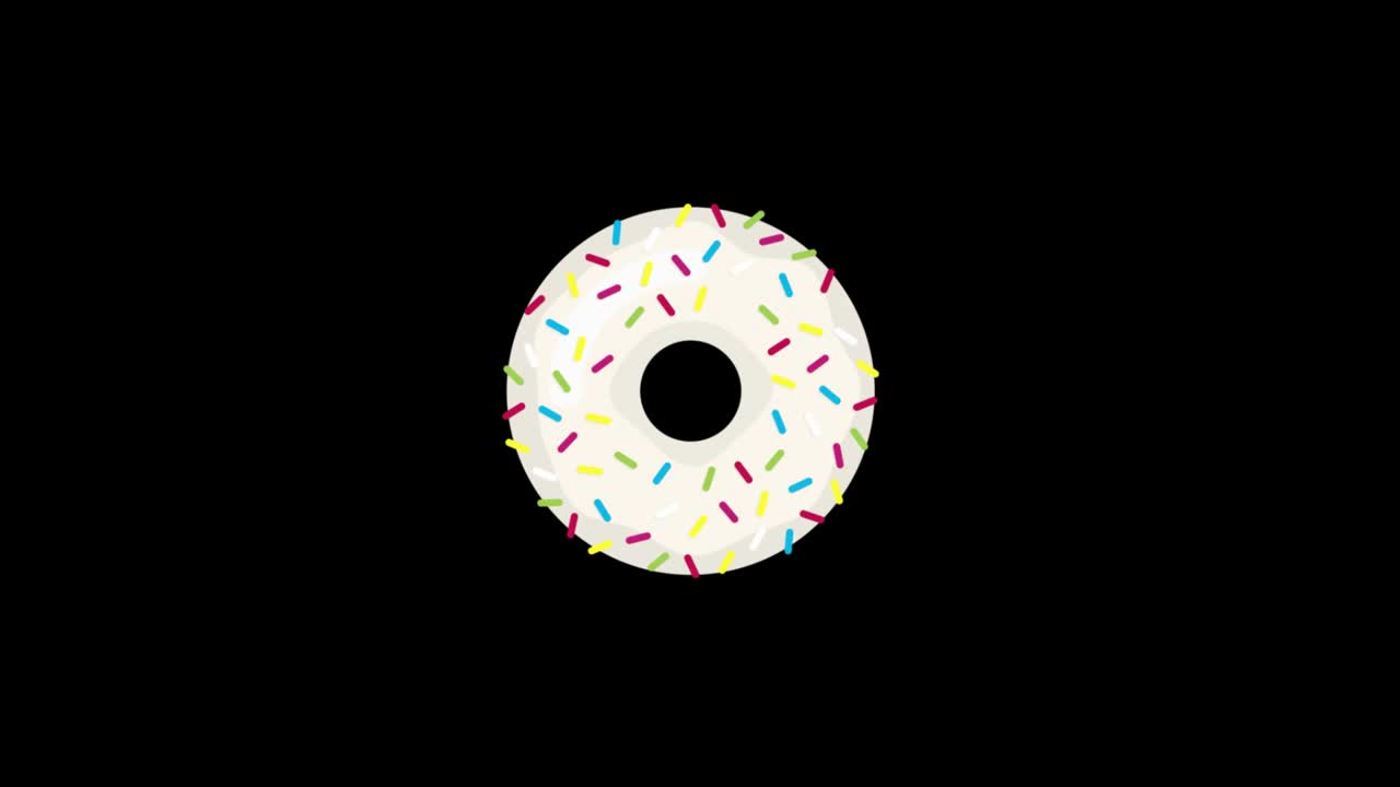 pixel dibujado donat glitch dibujos animados hechos a mano animación de bucle sin costuras fondo de pantalla lcd.