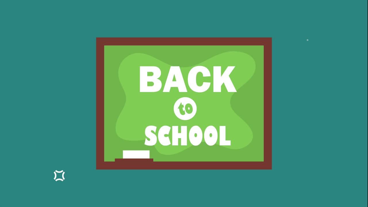 de vuelta a la escuela con letras en la pizarra