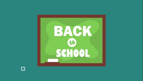 back to school lettering in chalkboard