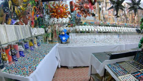 pov, walking through a jewelry shop in progreso nuevo mexico