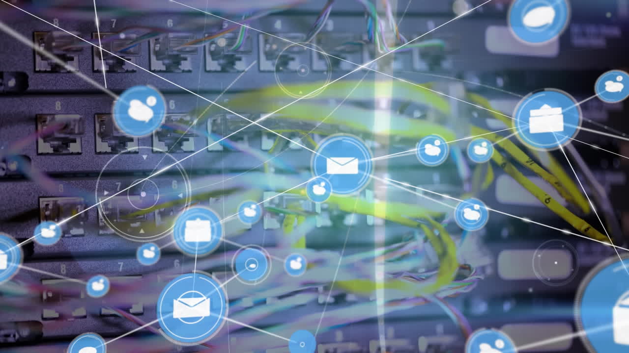 animación de la red de conexiones a través del servidor