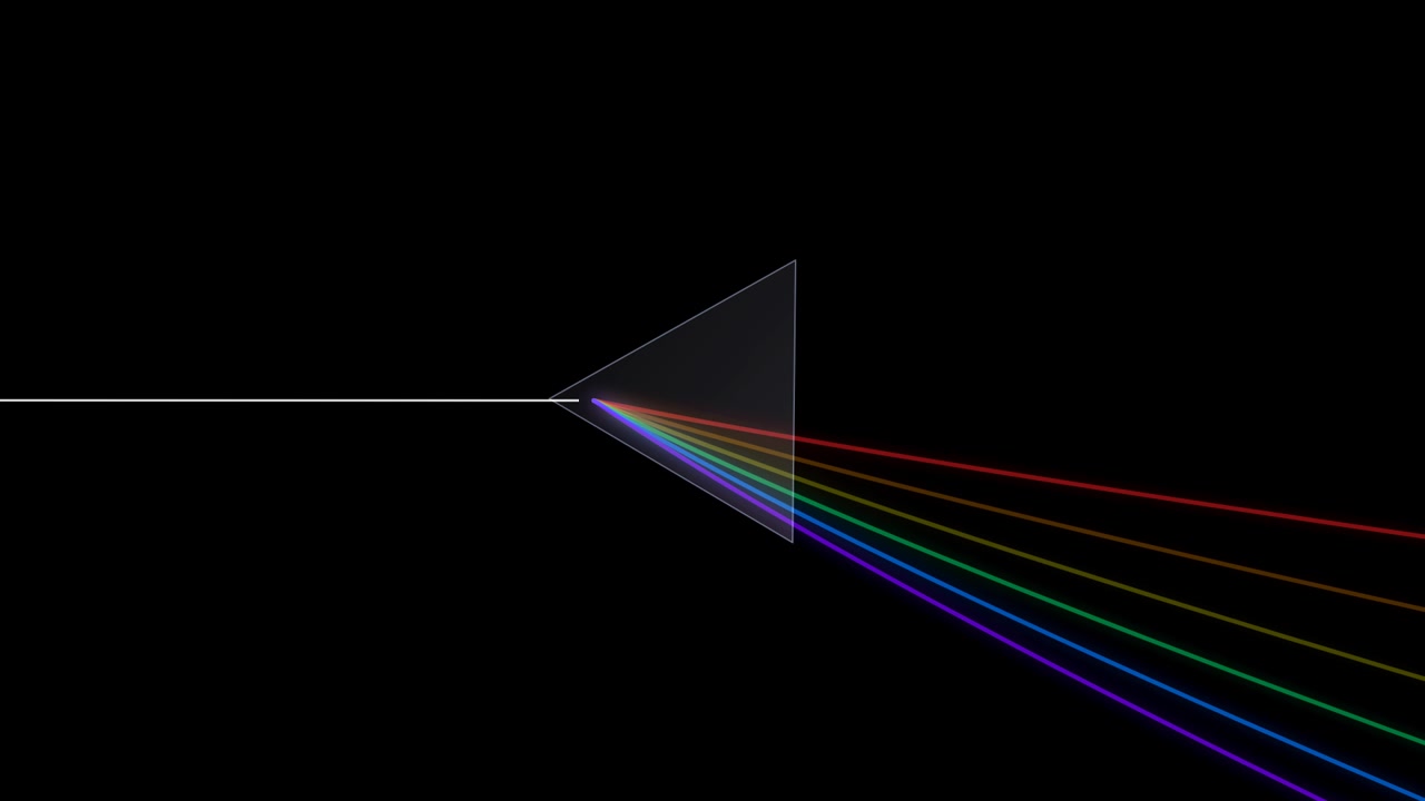 White Light Refracting Through a Glass Prism