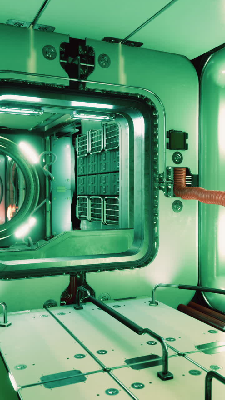 El interior de una nave espacial futurista