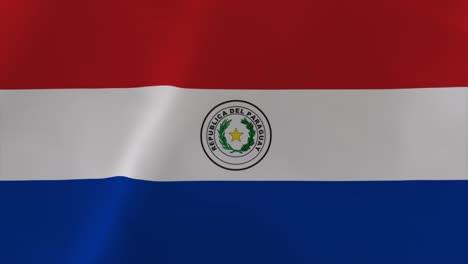 la bandera de paraguay agitando animación 4k fondo de papel tapiz en movimiento
