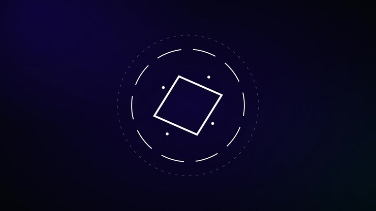 Abstract Geometric Animation of Rotating Square and Circular Frame
